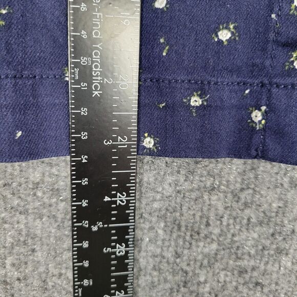 SOMETHING NAVY Celeste Blue Floral Ditsy Eyelet Ruffle Detail Jacket SIZE MEDIUM - Picture 8 of 13